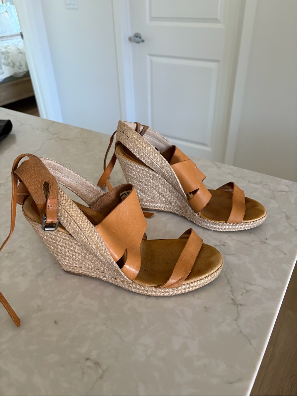 Women’s Tan Wedge Espadrille Sandals